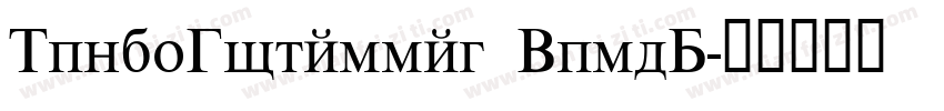 RomanCyrillic BoldA字体转换